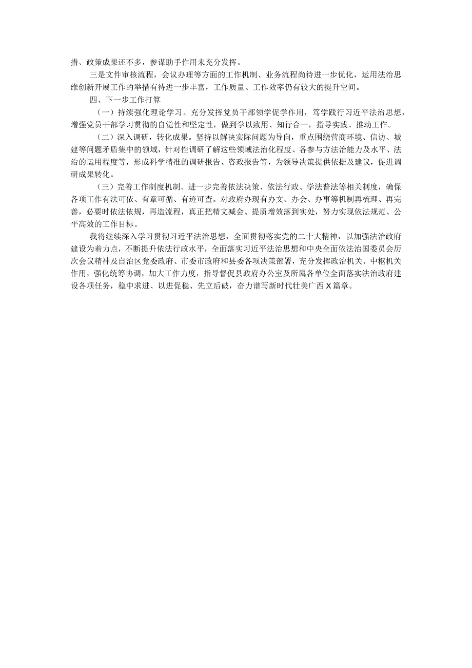 县人民政府办公室主任2023述法报告.docx_第3页