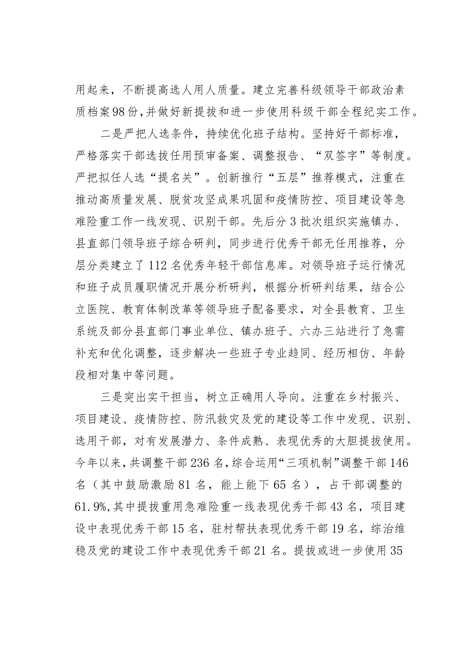 某某县2023干部选拔任用工作报告.docx_第2页