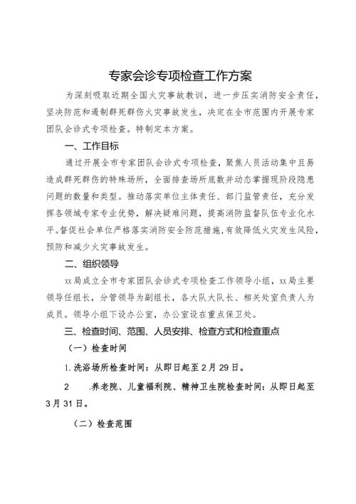 专家会诊专项检查工作方案.docx
