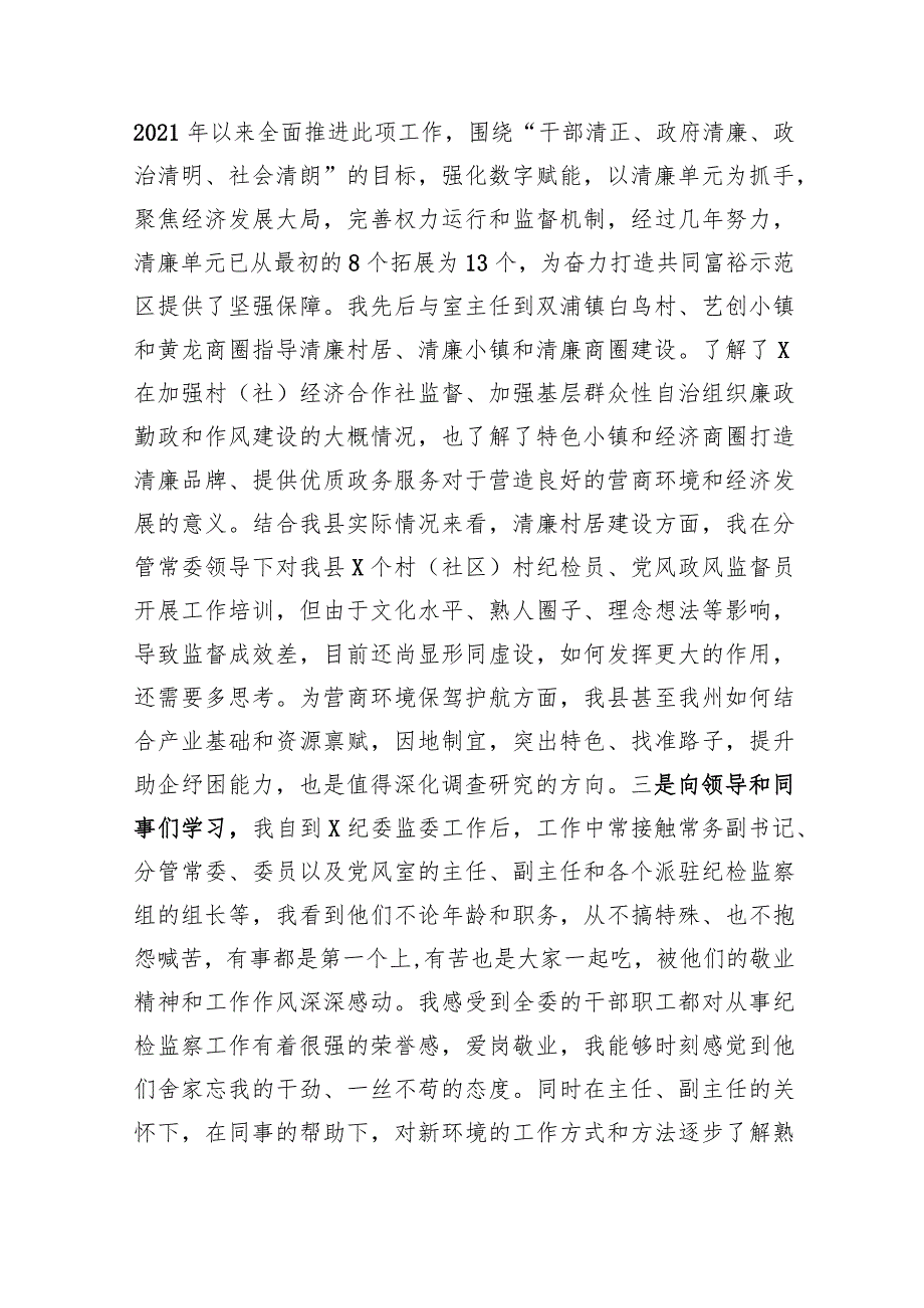 纪委监委党风政风监督室副主任挂职锻炼工作总结.docx_第2页