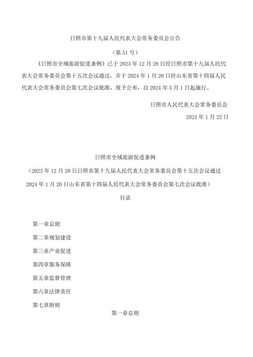 日照市全域旅游促进条例.docx