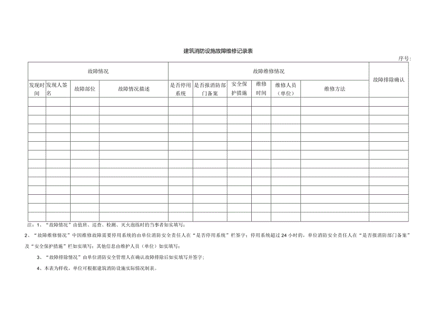 本4建筑消防设施维护保养和故障维修记录本.docx_第2页