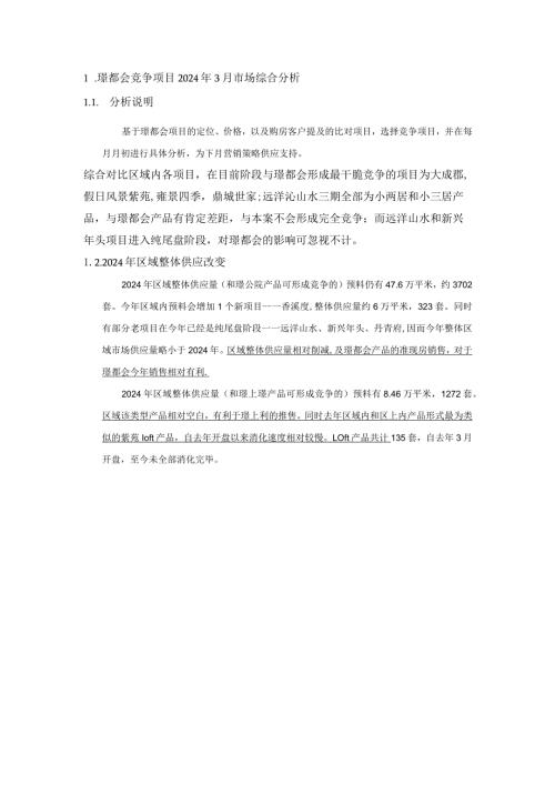 2024年3月竞争项目市场综合分析.docx