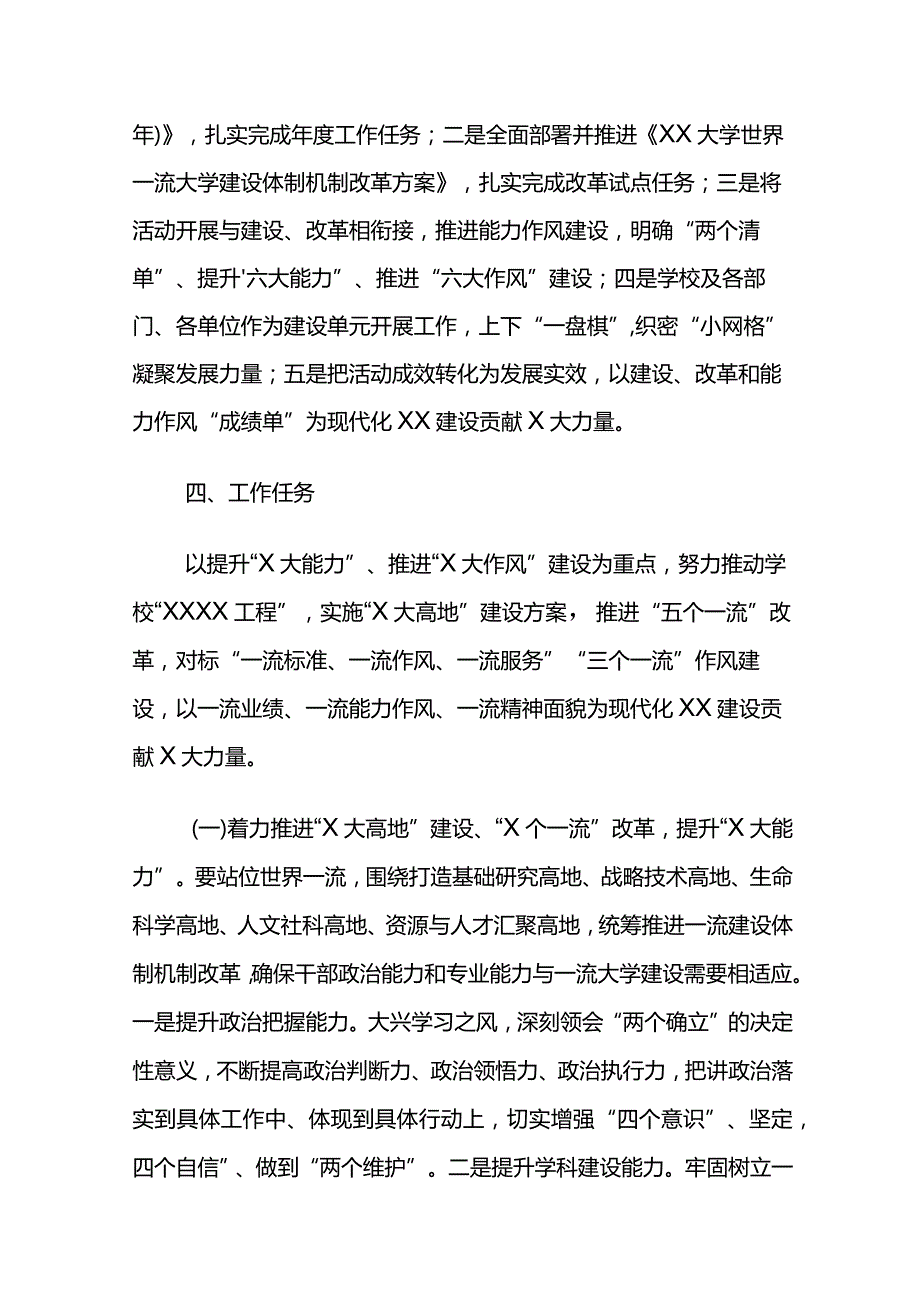 XX大学2022年开展“能力作风建设年”活动实施方案.docx_第3页