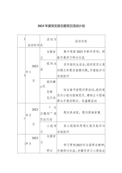 （7篇）2024党支部主题党日活动计划范文.docx