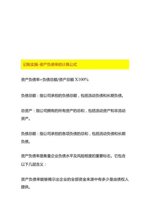 记账实操资产负债率的计算公式.docx