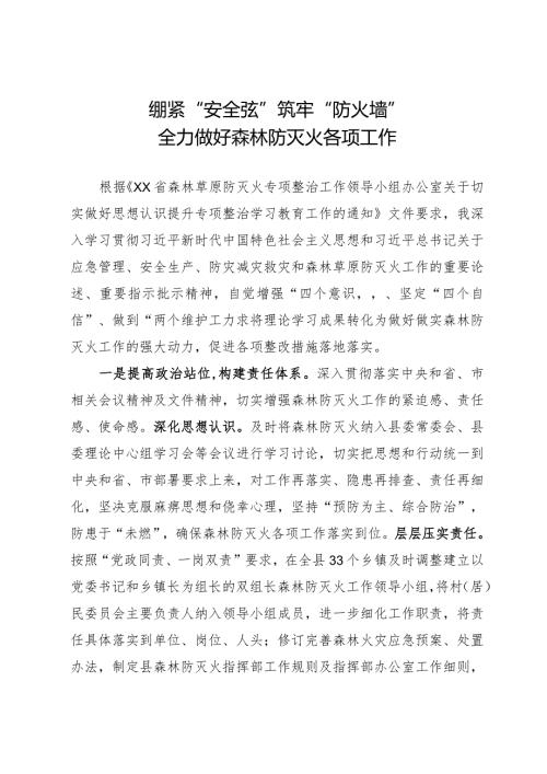 做好森林草原防灭火工作经验交流发言材料.docx