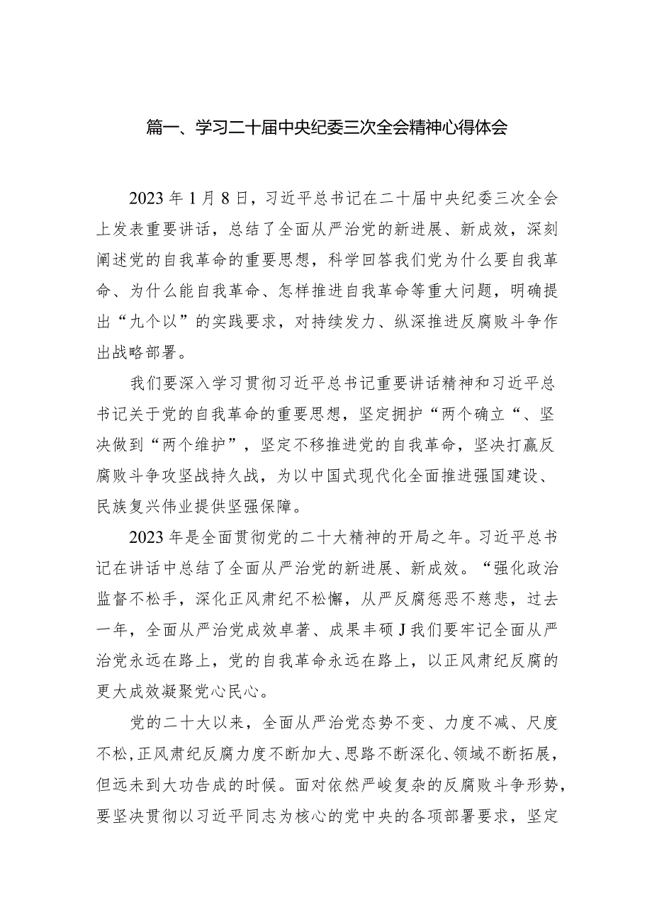 2024学习二十中央纪委三次全会精神心得体会11篇（完整版）.docx_第3页