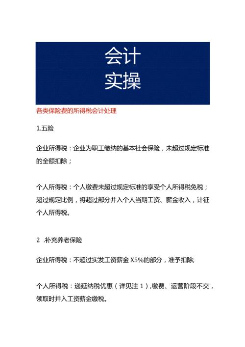 各类保险费的所得税会计处理.docx