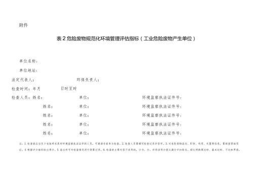 吉林危险废物规范化环境管理评估指标.docx
