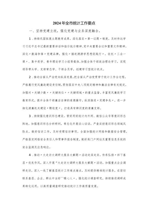 2024年全市统计工作要点.docx