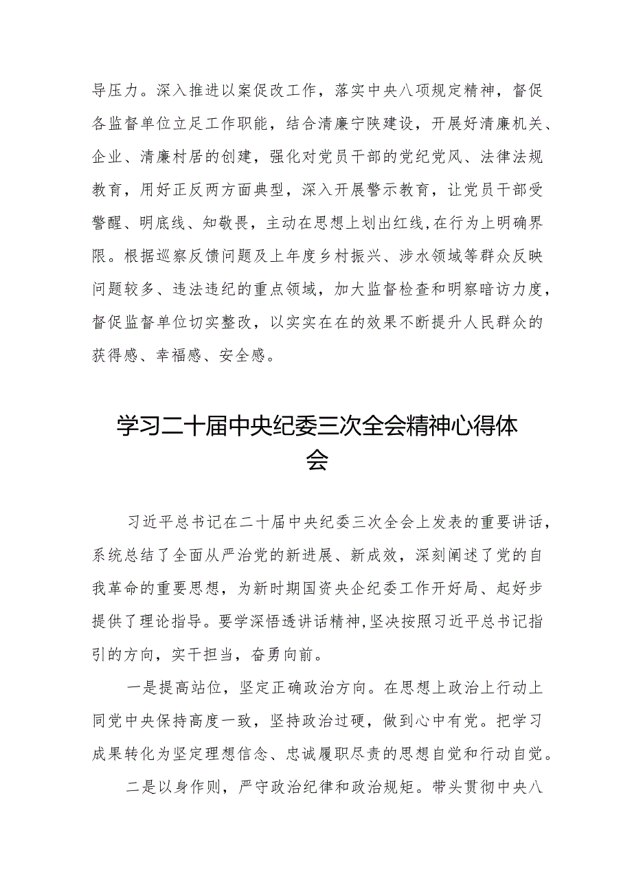 学习二十中央纪委三次全会精神心得体会(25篇).docx_第3页