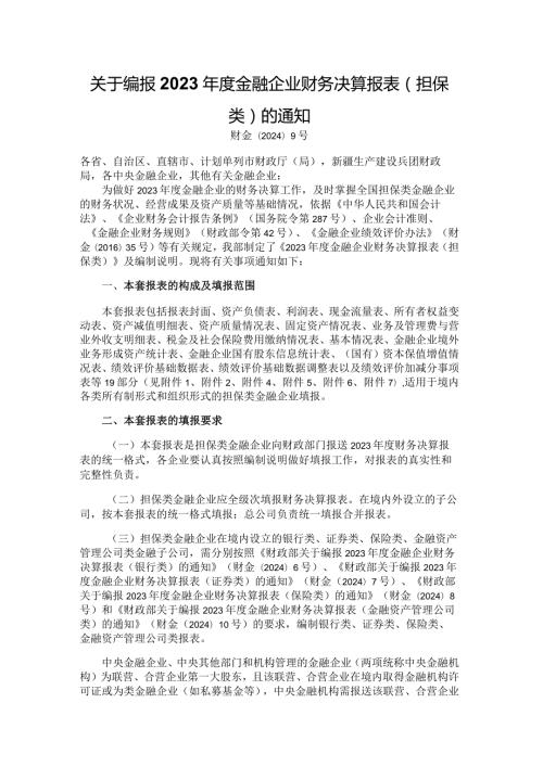 2023金融企业财务决算报表（担保类）.docx