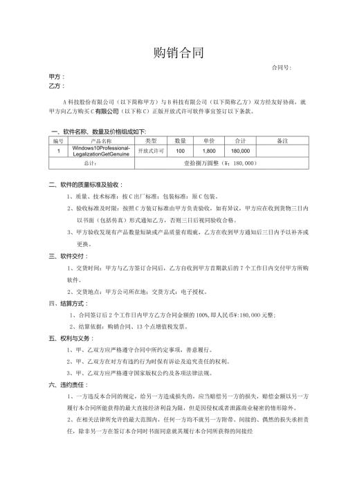 软件授权许可合同.docx