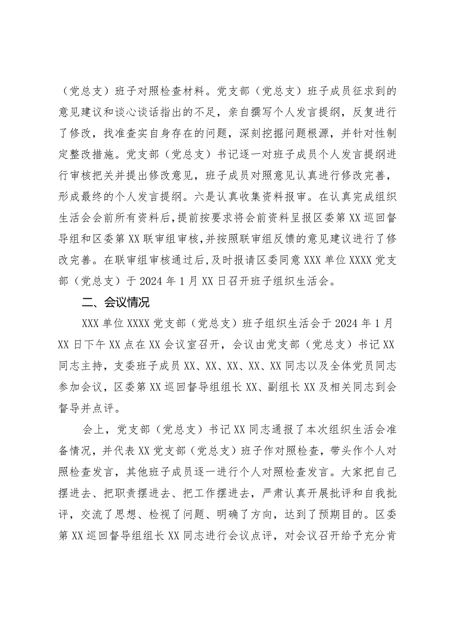党支部（党总支、党小组）2023主题教育专题组织生活会召开情况报告.docx_第3页