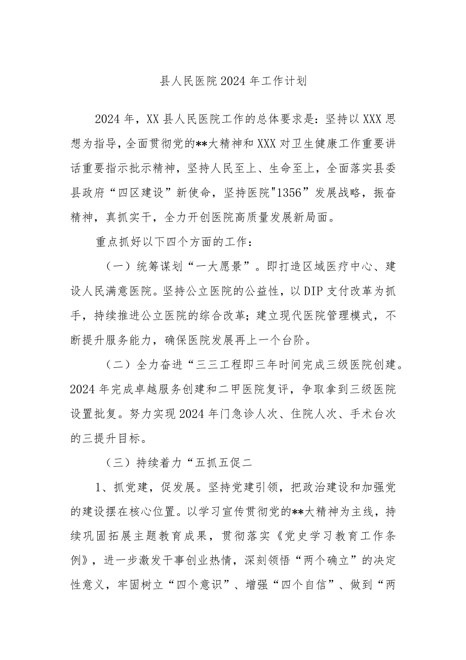 县人民医院2024年工作计划.docx_第1页