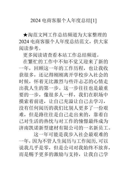 2024电商客服个人总结[1].docx