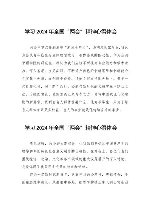 学习贯彻2024年“两会”精神心得体会发言稿33篇.docx