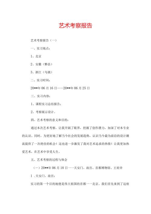 艺术考察报告.docx