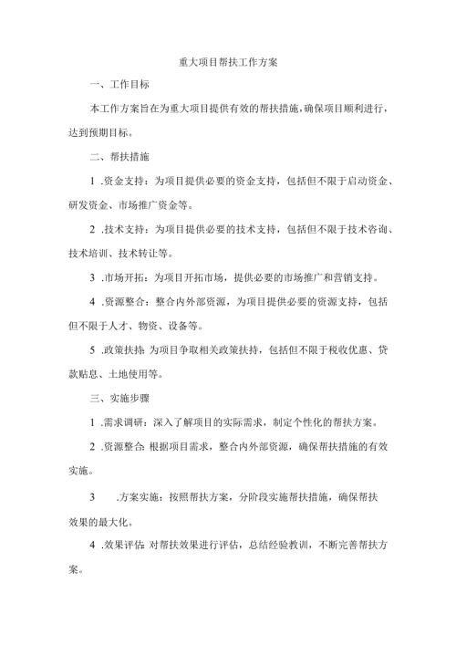 重大项目帮扶 工作方案.docx