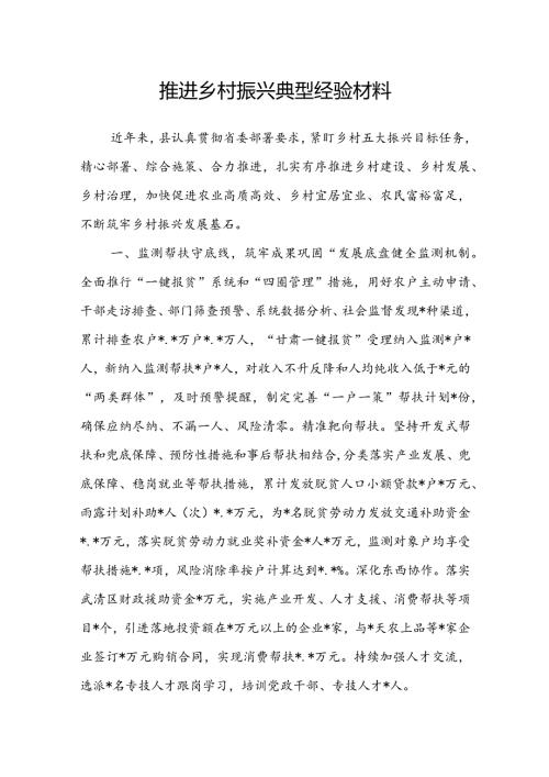 推进乡村振兴典型经验材料(1).docx