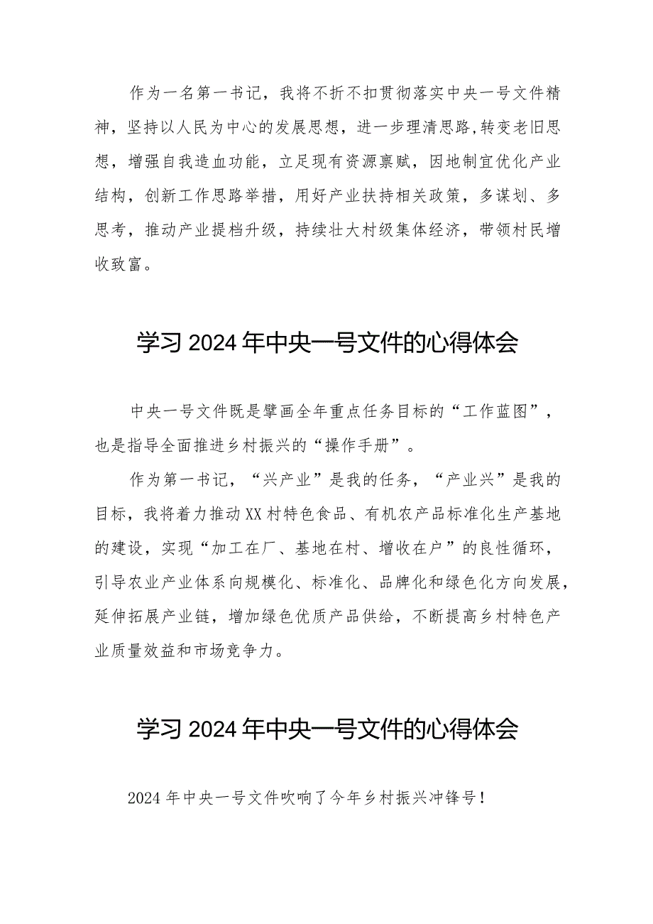 2024年中央一号文件的心得体会优秀范文22篇.docx_第2页