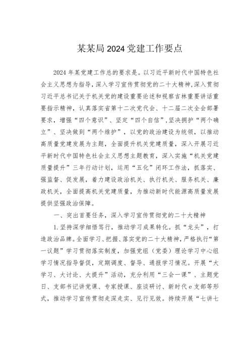 某某局2024党建工作要点.docx