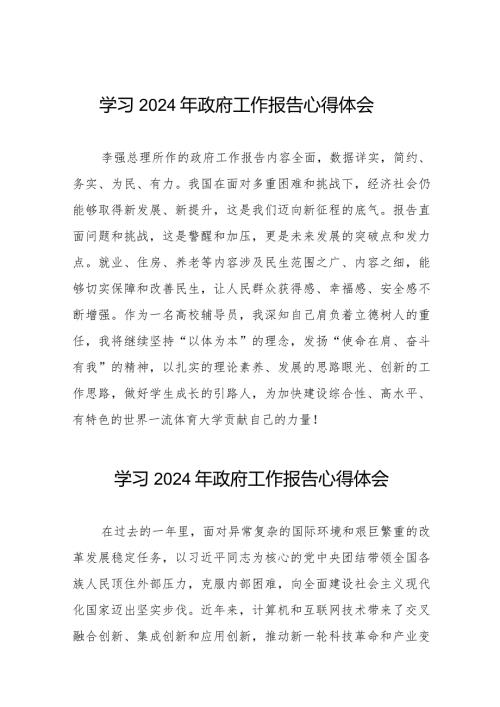 2024两会李强总理所作的政府工作报告心得体会40篇.docx