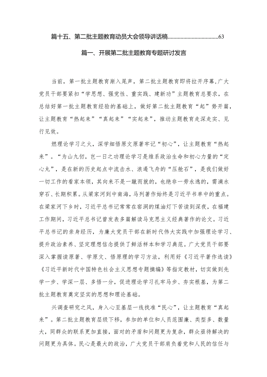 2024开展第二批专题研讨发言材料精选15篇.docx_第2页
