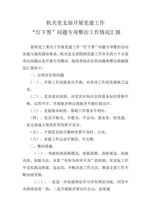 灯下黑自查报告.docx