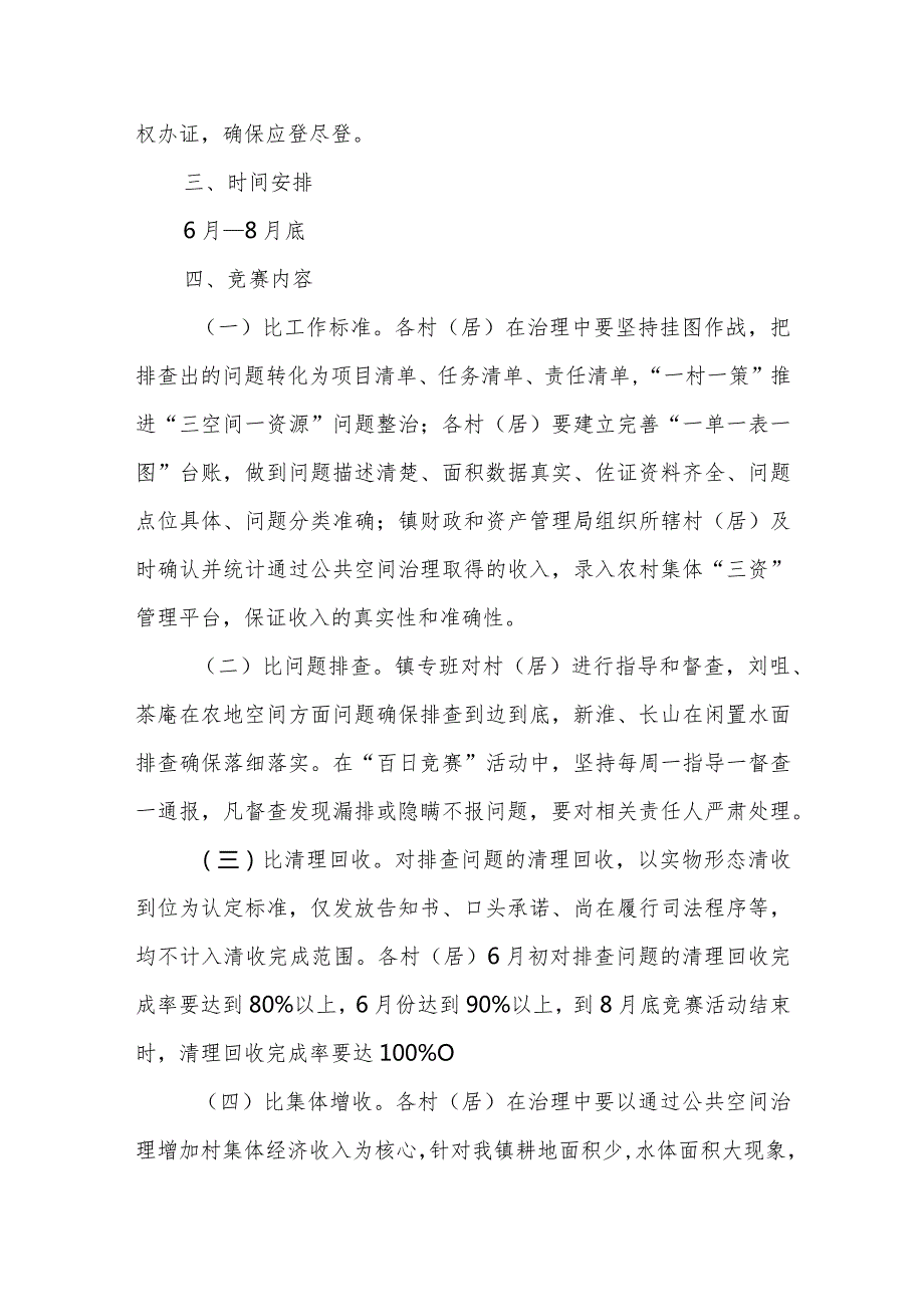 XX镇乡村公共空间治理“百日竞赛”活动实施方案.docx_第2页