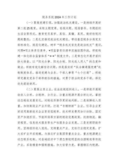 税务系统2024年工作计划.docx