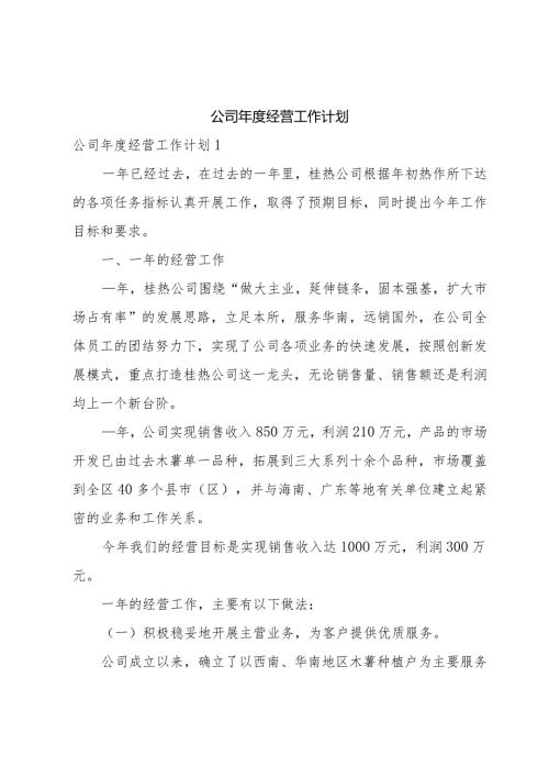 公司经营工作计划.docx