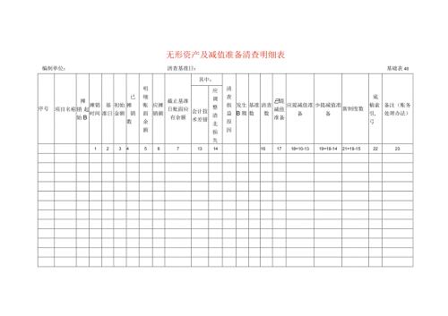 无形资产及减值准备清查工作底稿明细表.docx