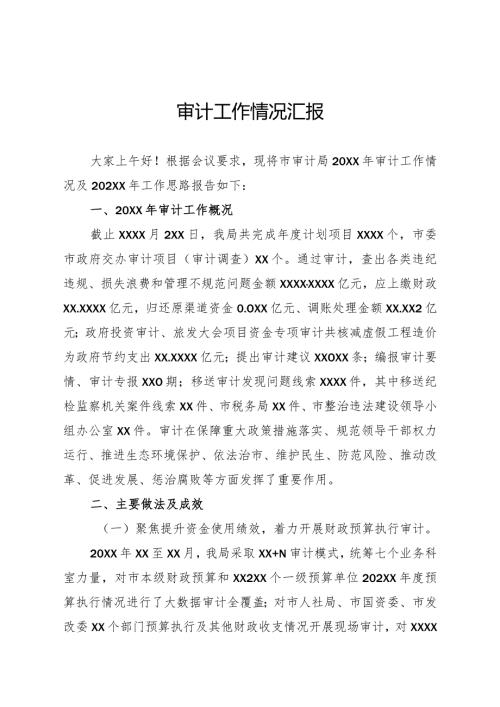 审计工作情况汇报.docx