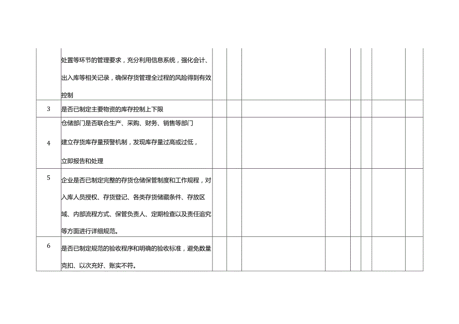 企业内部控制调研表资产管理.docx_第3页