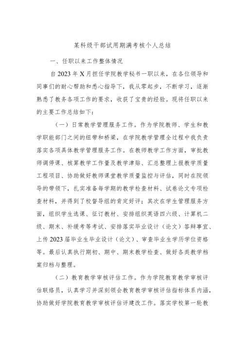 某科级干部试用期满考核个人总结.docx