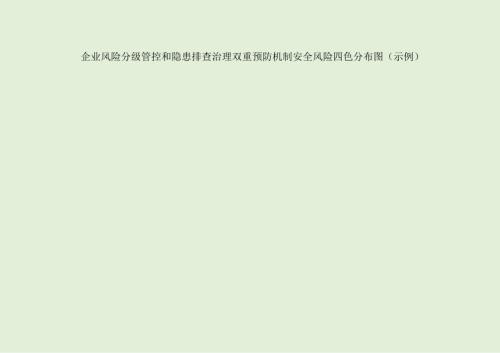 企业风险分级管控和隐患排查治理双重预防机制安全风险四色分布图（示例）.docx