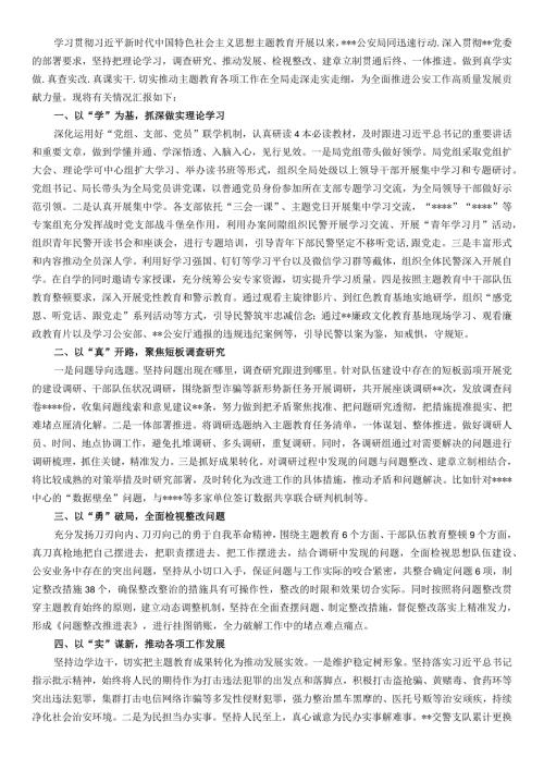003公安局第二阶段主题教育总结.docx