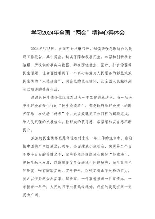 2024年两会精神学习心得体会四十二篇.docx