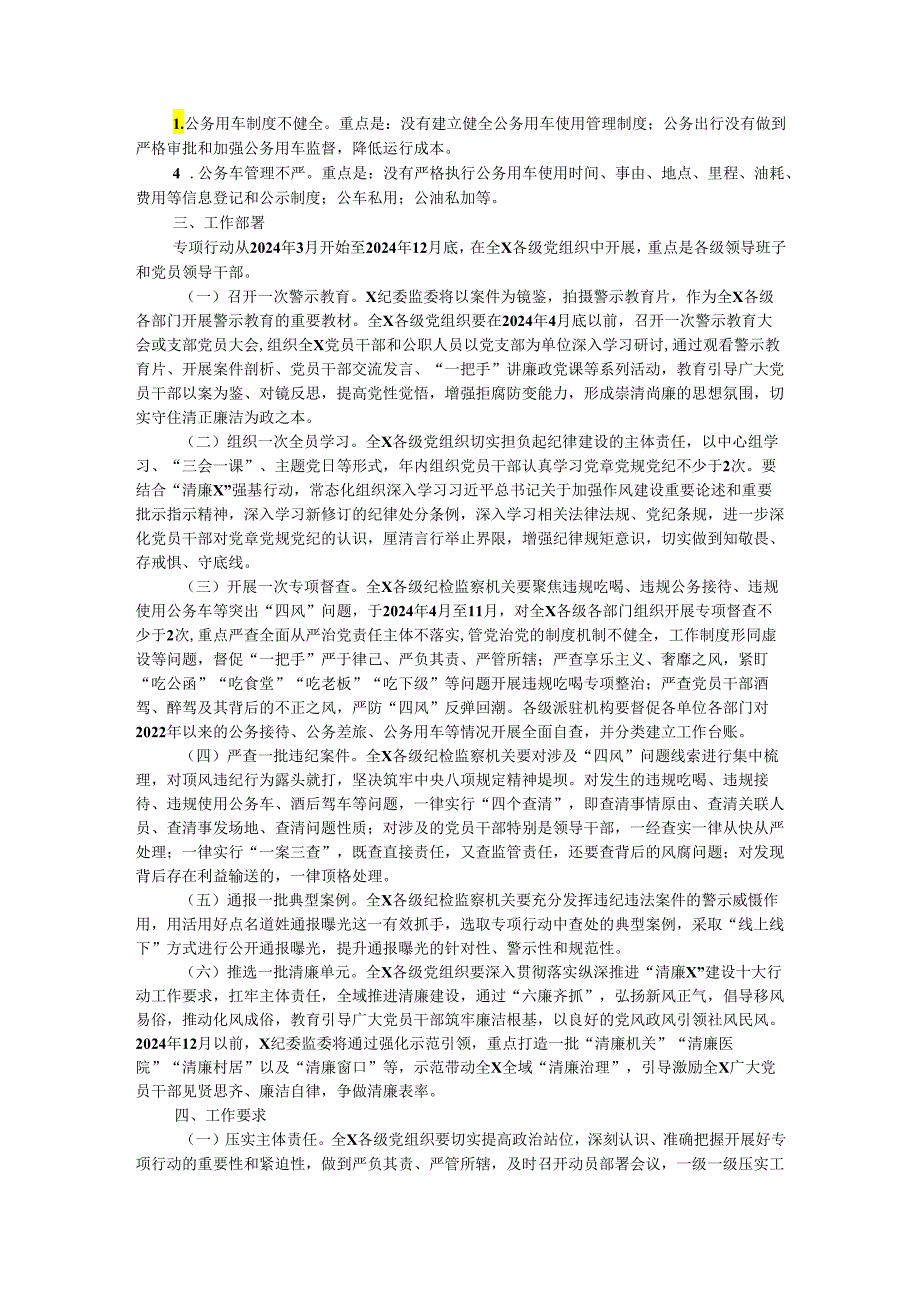 县2024正风肃纪专项行动方案.docx_第2页
