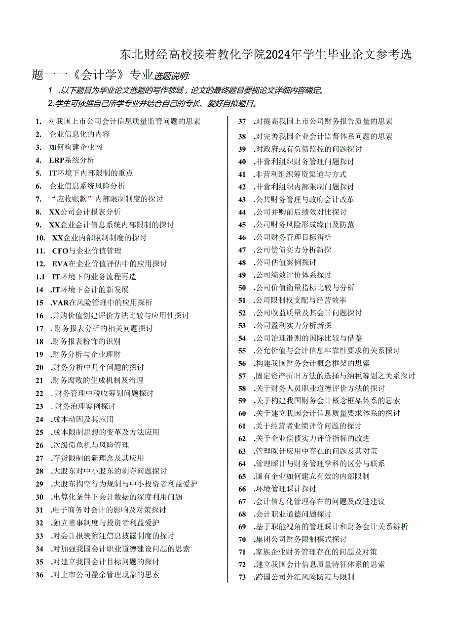 东北财经大学成人教育学院2024.docx_第1页