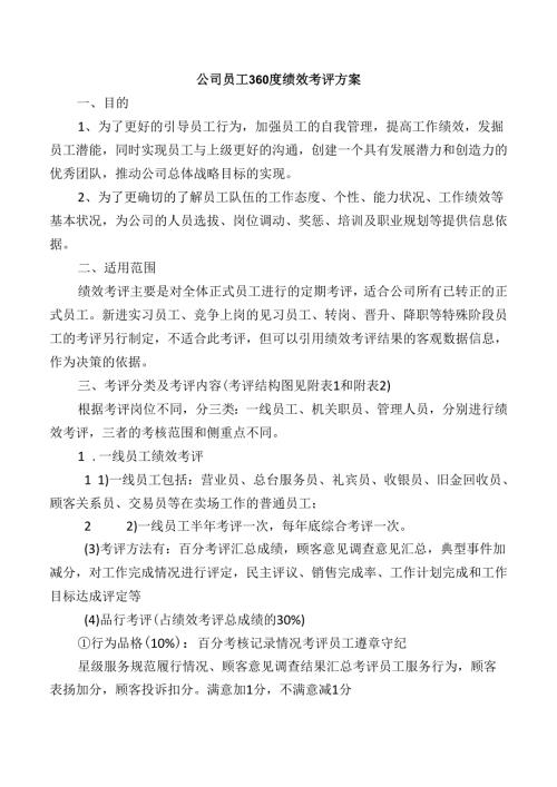 公司员工360度绩效考评方案.docx