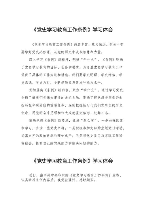 《党史学习教育工作条例》学习心得体会十九篇.docx