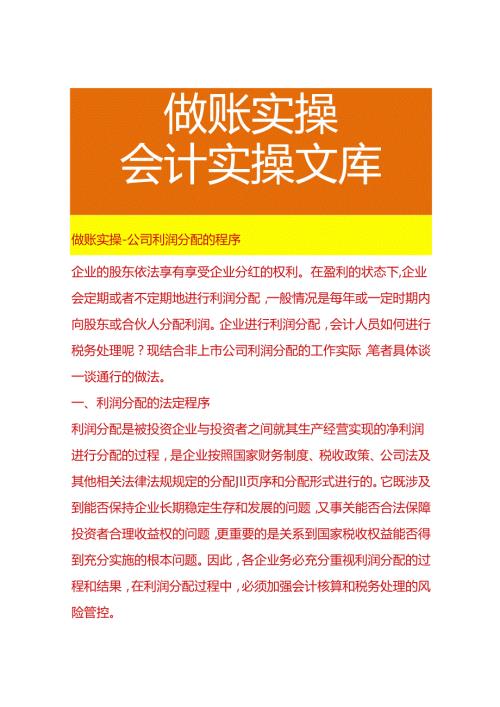 做账实操公司利润分配的程序.docx