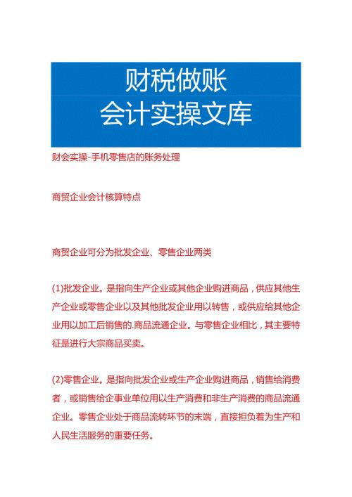 财会实操手机零售店的账务处理.docx