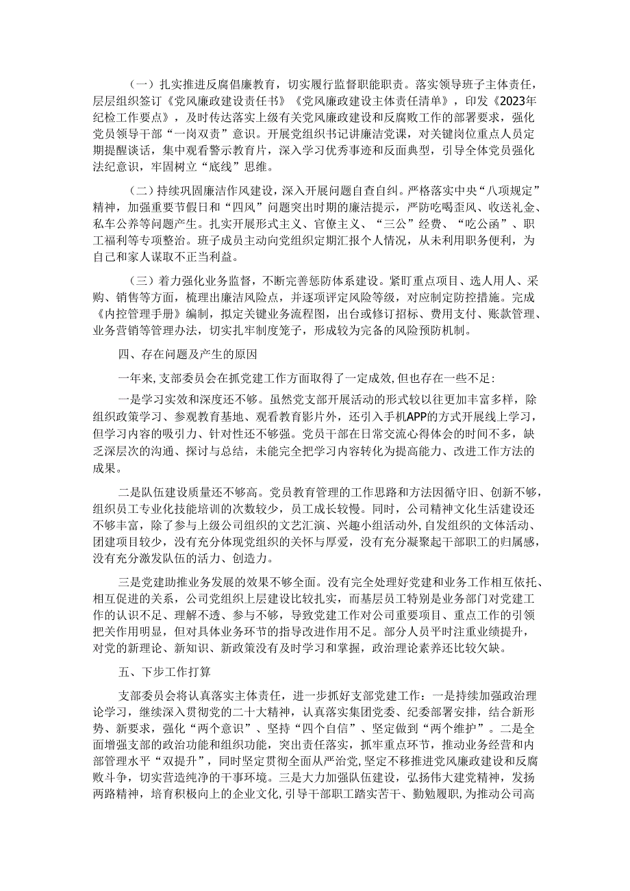 公司党支部工作报告.docx_第2页