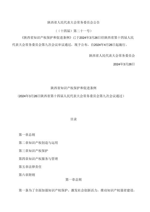 陕西省知识产权保护和促进条例.docx