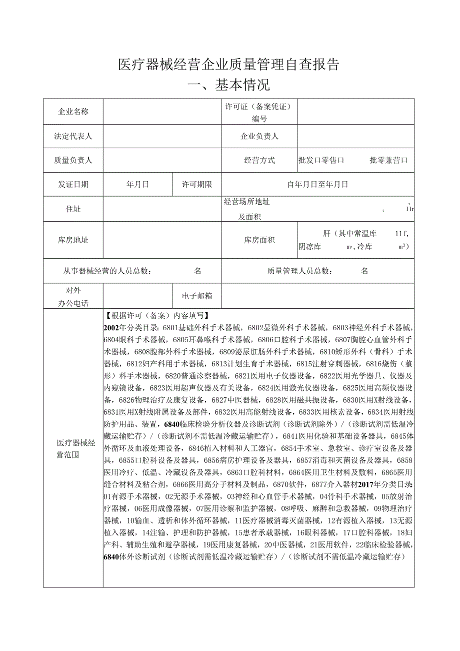 XX县医疗器械经营企业质量管理自查报告（2024）.docx_第2页