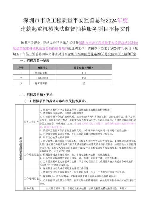 深圳政工程质量安全监督总站2024.docx